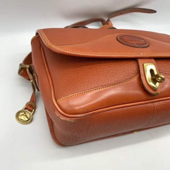 Dooney & Bourke Peanut Brown Pebbled Grain Leather Carrier Crossbody - Picture 7 of 11